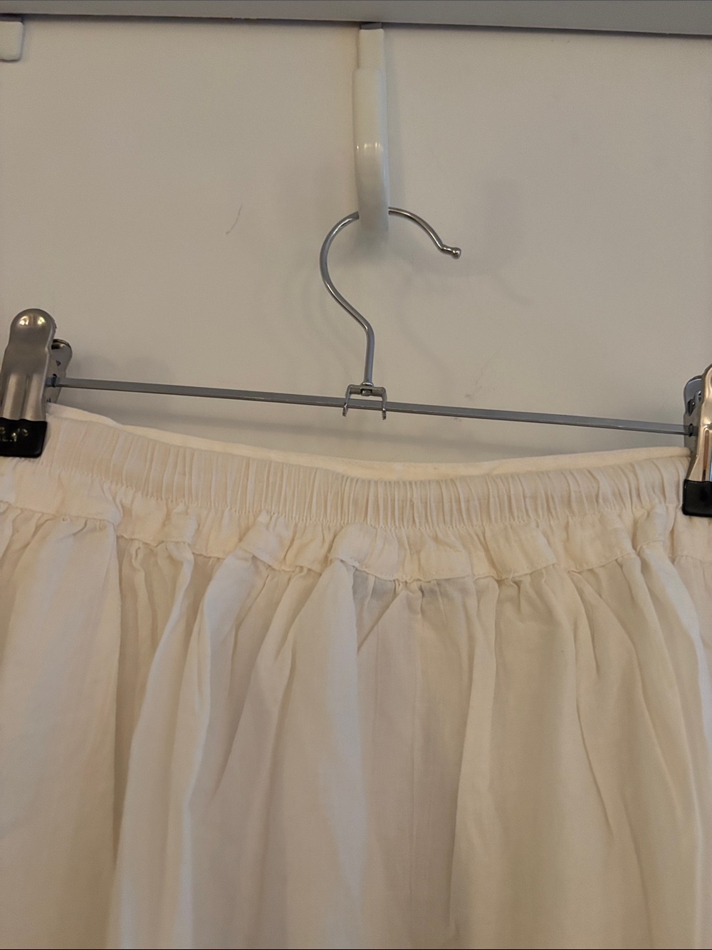 Vintage 90’s Midi Skirt M 100% Cotton‎ Lace White Embroidered Stretchy India - Picture 6 of 8